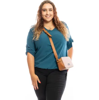 Dámské tričko Italy fashion Dámské tričko do gumy BOBY Barva: Petrolejová, Velikost: UNI: XL-4XL