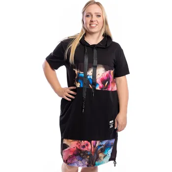 Dámské šaty Italy fashion Šaty JASMÍNA Barva: Mramorové květy, Velikost: UNI: L-2XL