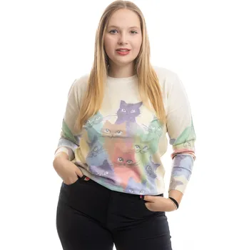 Dámský svetr F.J.J. Svetr KITTEN Barva: Žlutá, Velikost: L/XL