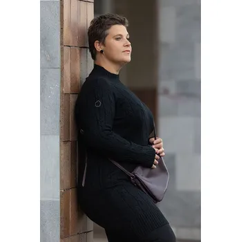 Dámské šaty Ji Fan Svetrové šaty BAMBI [LV8830] Barva: Černá, Velikost: M/L