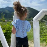 Italy fashion Letní Cool Dívčí topík Barva: Modrá, Velikost: 14