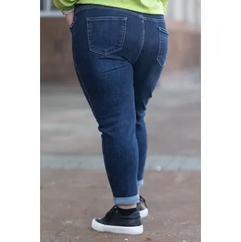 Dámské džíny M.SARA Mom Fit džíny BLAIR [M990-2] Barva: Modrá, Velikost: L