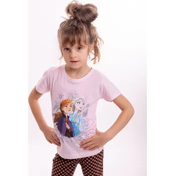 Holčičí tričko Elsa a Anna Barva: Růžová, Velikost: 116