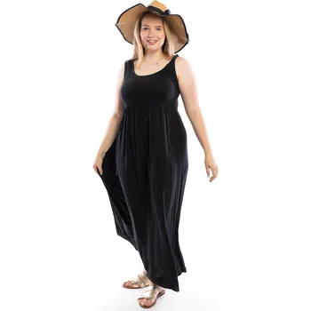 Dámské šaty Italy fashion Dlouhé šaty MÁJA Barva: Černá, Velikost: UNI: M-2XL