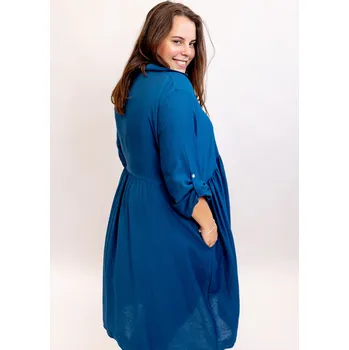 Dámské šaty Italy fashion MAXI šaty ROMELIA Barva: Petrolejová, Velikost: UNI: 2XL-4XL