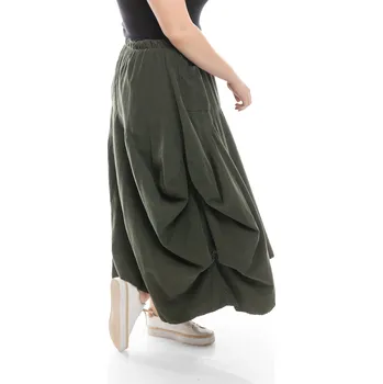 Dámská sukně Italy fashion Manšestrová sukně JULIA Barva: Khaki, Velikost: UNI: L-2XL