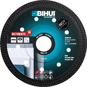 Řezný kotouč Bihui DCAM Ultimate - profi řezný kotouč na obklady a dlažby Průměr: 125mm