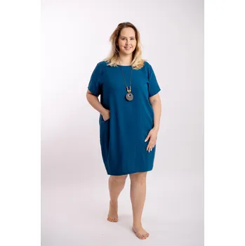 Dámské šaty Italy fashion Šaty REJZA Barva: Petrolejová, Velikost: UNI - XL-4XL
