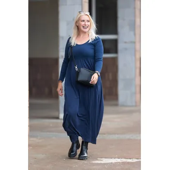 Dámské šaty Italy fashion Dlouhé šaty HARPER Barva: Tmavě modrá, Velikost: UNI: M-XL