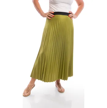 Dámská sukně Italy fashion Dlouhá sukně WHITNEY Barva: Limetková, Velikost: UNI: S-L