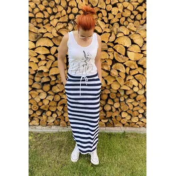 Dámská sukně Italy fashion Dámská dlouhá námořnická sukně SAIL Barva: úzký proužek