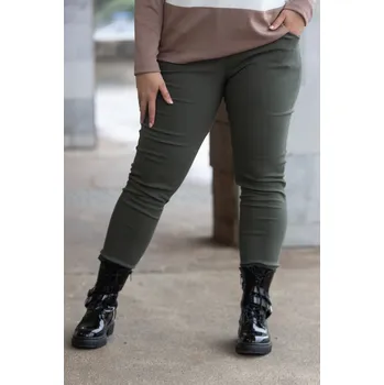 Dámské kalhoty Italy fashion Dámské kalhoty CARMEN maxi Barva: Khaki, Velikost: UNI: XL-3XL