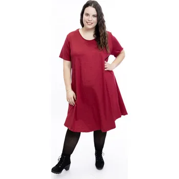 Dámské šaty Italy fashion Šaty AFRODITA Barva: Vínová, Velikost: UNI: 2XL-5XL