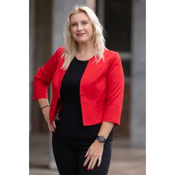 Dámské sako STANDARD collection Krátké sako NELLI Barva: Červená, Velikost: 44