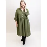 Italy fashion Košilové šaty HEIDY Barva: Khaki, Velikost: UNI: 2XL-5XL
