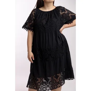 Dámské šaty Italy fashion Šaty BOHO short Barva: Černá, Velikost: UNI - XL-4XL