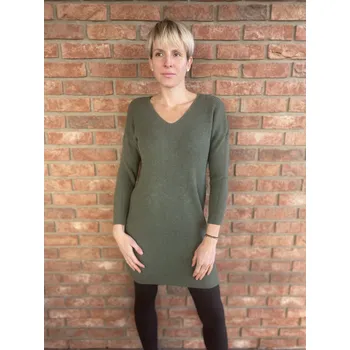 Dámské oblečení Italy fashion Elegantní svetr JULIETT Barva: Khaki, Velikost: UNI - M-XL