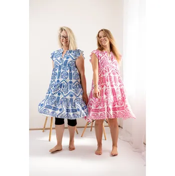 Dámské šaty Italy fashion Šaty INDIÁNKA Barva: Modrá, Velikost: UNI