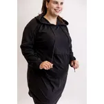 Italy fashion Dlouhé mikinošaty ANET Barva: Černá, Velikost: UNI: L-3XL