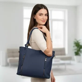 Kabelka Dámská modrá shopper kabelka Bella Belly M4954