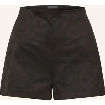 Dámské kraťasy Guess Dámské Šortky Erin V Koženém Vzhledu, černá, 38