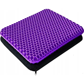 Polštář POLŠTÁŘ POLŠTÁŘ NA ŽIDLI 41X35,5X3,5CM DVOJITÁ VRSTVA FIALOVÝ