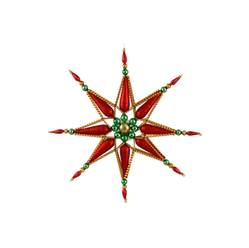 Vánoce Rautis Rubínka Krakonošova hvězda 25 x 25 x 3 cm červená