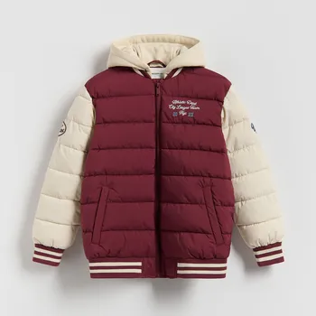 Reserved - Bunda bomber - hnědá - 795HF-83X - 795HF-83X-116