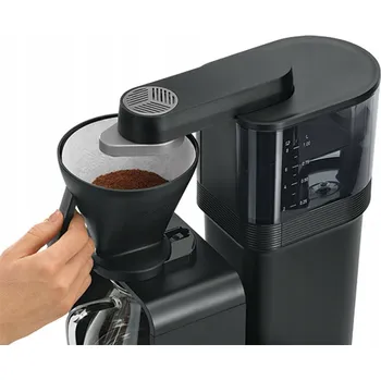 Příprava kávy Melitta Kávovar na překapávání Epour v černé a stříbrné barvě