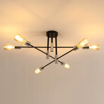 Závěsné svítidlo GOECO STROPNÍ SVÍTIDLO E27 6-bodové osvětlení E27