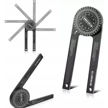 Úhloměr Úhelník s úhloměrem nastavitelný 360° POLSKÝ pro truhláře, zámečníky a tesaře