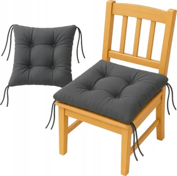 Polštář ČTVEREC Polštář na židli 40x40 cm GRAFIT