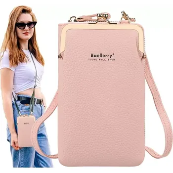Kabelka Kabelka s peněženkou Baellerry BL1R (Růžová dámská malá kabelka na telefon včetně peněženky 18 x 11 x 4,5 cm, nastavitelný popruh 130 cm, EKO kůže)