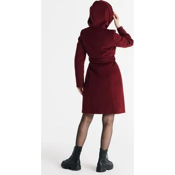 Dámský kabát Salme Vlněný kabát Noelia midi Bordó Regular Fit 38