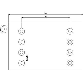 Brzdová čelist Sada brzdoveho oblozeni, bubnova brzda LUMAG 19515 00 102 10