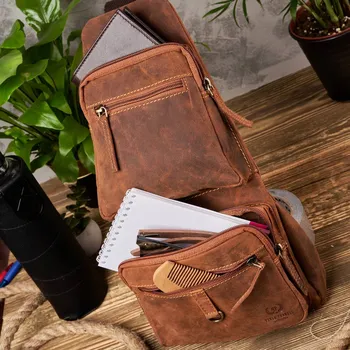 Městský batoh Paolo Peruzzi sportovní batoh hnědý