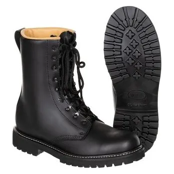 Těžké boty Boty bojové kožené MFH BW - černé, 47