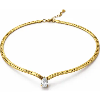 Náhrdelník Luxusní ocelový náhrdelník se zirkonem