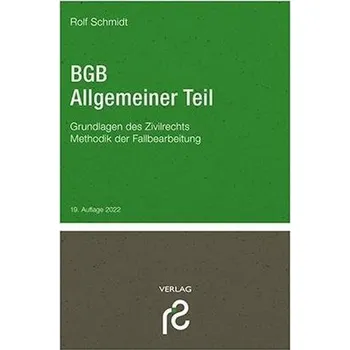 BGB Allgemeiner Teil - Schmidt, Rolf [DE] (2022, Měkká, Schmidt, Dr. Rolf Verlag)