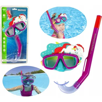 Potápěčská maska Potápěčské Brýle na potápění s trubičkou Zvířátka Růžová Bestway 24059