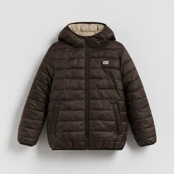 Chlapecká bunda Reserved - Oboustranná bunda s kapucí - tmavě hnědá - 770HF-89X - 770HF-89X-146