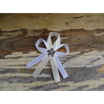 Svatební dekorace Svatební vývazek - bílá / krémová sv. 84