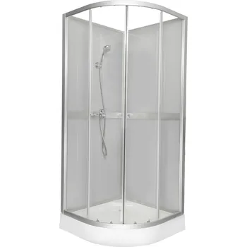 Kerra Classic grey sprchový box s baterií Rozměr koutu: 80x80cm, 1689_80X