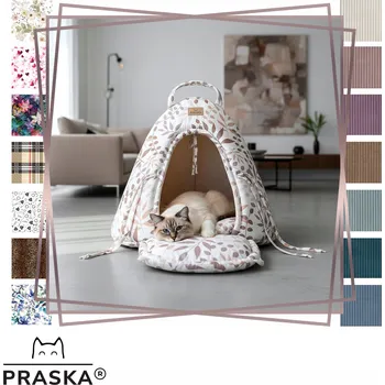 Pelíšek pro kočku HomeDream - bouda pro kočky (vyberte velikost a látku)