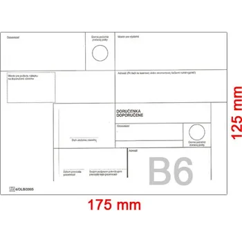 Obálka Obálky B6 STRIP 125x175 mm doporučeně, krycí páska
