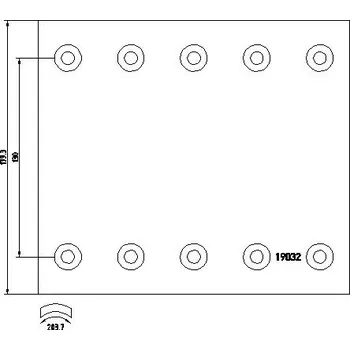 Brzdová čelist Brzdove oblozeni, bubnova brzda TEXTAR 19032/18T090