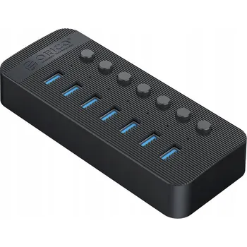 USB hub Orico Aktivní USB hub 7x USB-A 5 Gbps BC 1.2 24W černý