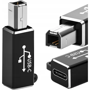 Datové redukce Adaptér USB-C na USB-B, redukce pro tiskárnu, skener, konvertor USB-MIDI