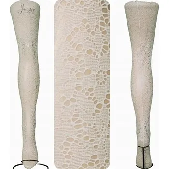 Dámské punčochy Vzorované Punčocháče Calzamia OVATTA 40 DEN bílé IVORY velikost 3