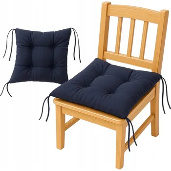 Polštář ČTVEREC Polštář na židli 40x40 cm tmavě modrá